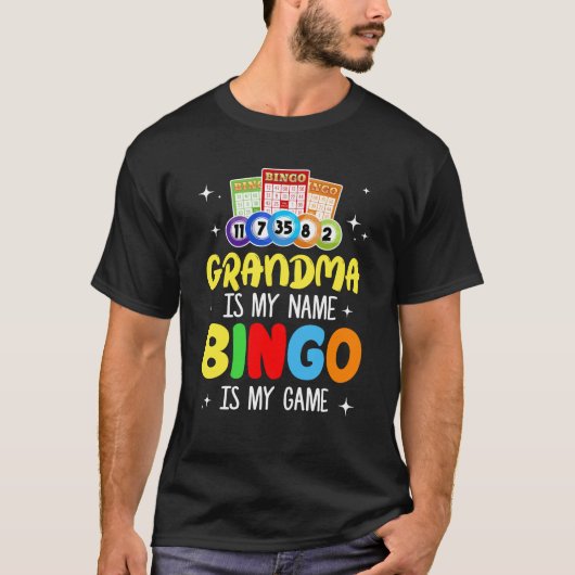 おばあちゃん素晴らしのビンゴアート女性賭博Bingo P Tシャツ (正面)