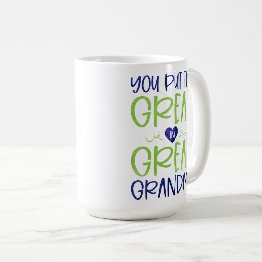 おばあちゃん素晴らしのマ素晴らしグに コーヒーマグカップ (正面右)