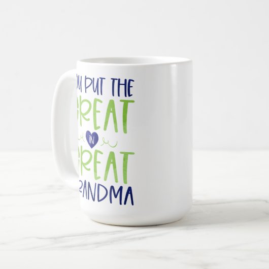 おばあちゃん素晴らしのマ素晴らしグに コーヒーマグカップ (正面左)