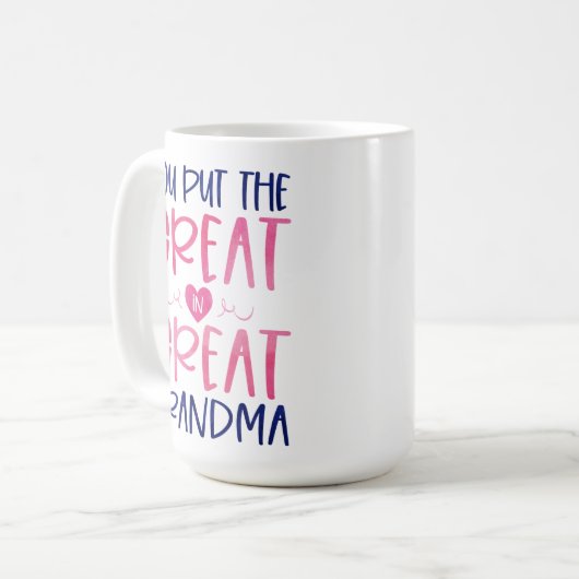 おばあちゃん素晴らしのマ素晴らしグに コーヒーマグカップ (正面左)