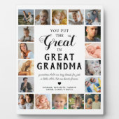 おばあちゃん素晴らしの写真 フォトプラーク (正面)