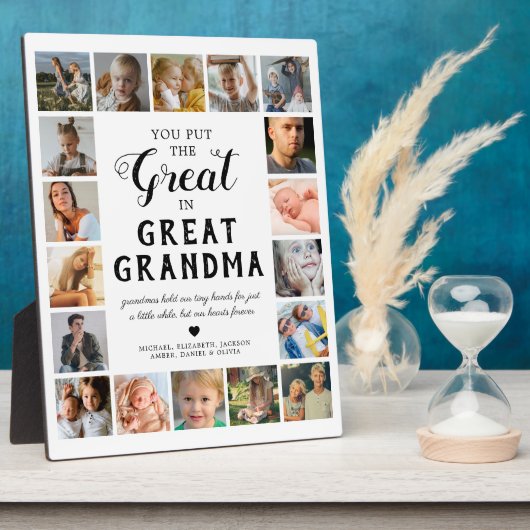 おばあちゃん素晴らしの写真 フォトプラーク (側面)