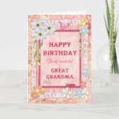おばあちゃん素晴らしの場合は、クラフト誕生日カード カード (正面)