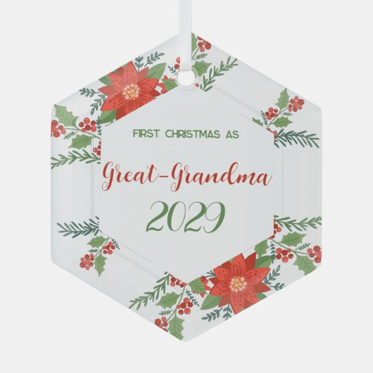 おばあちゃん素晴らしの第1回 ガラスオーナメント (正面)