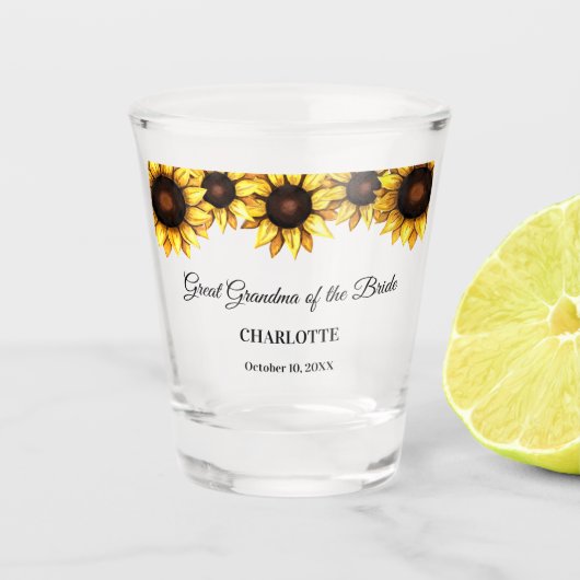 おばあちゃん素晴らしひまわり ショットグラス (正面)