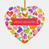 おばあちゃん素晴らしを愛す |両面 セラミックオーナメント (正面)