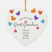 おばあちゃん素晴らしを愛す |両面 セラミックオーナメント (裏面)