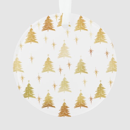 おばあちゃん素晴らしクリスマスフォトホワイトと金ゴールド オーナメント (裏面)