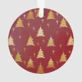 おばあちゃん素晴らしクリスマスフォトレッドと金ゴールド オーナメント (裏面)