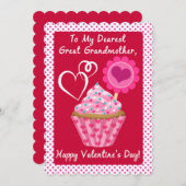 おばあちゃん素晴らしバレンタインかわいいカップケーキ (正面/裏面)