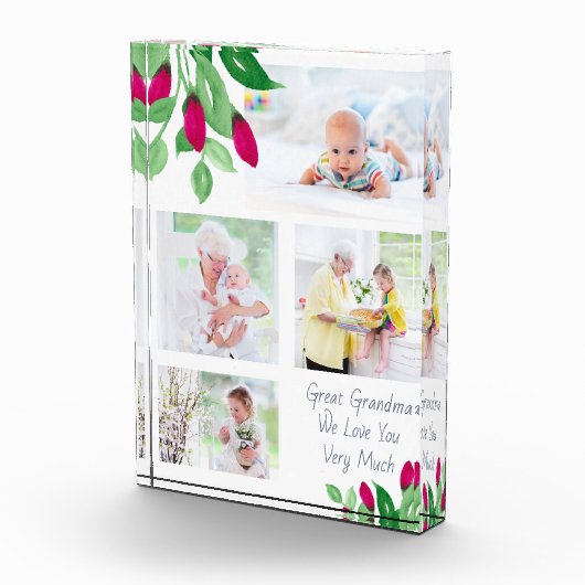 おばあちゃん素晴らしピンクローズバッド4写真 フォトブロック (右)