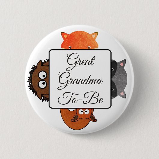 おばあちゃん素晴らしボタンになるキツネウッドランズテーマ 缶バッジ (正面)