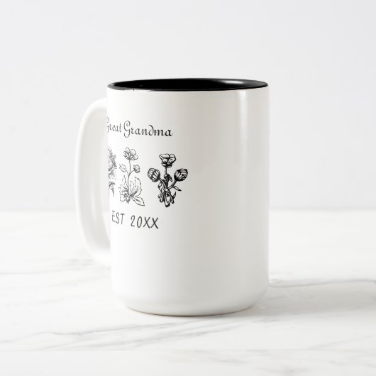 おばあちゃん素晴らしマグ、おばあちゃんに昇進素晴らしした ツートーンマグカップ (正面左)