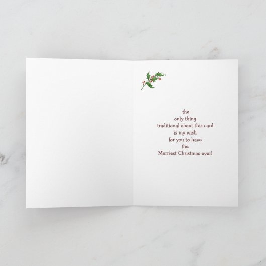 おばあちゃん素晴らしメリークリスマスフクロウ、バードユーモア シーズンカード (内部)