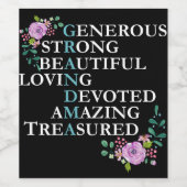 おばあちゃん素晴らしワインラベルにプレゼント ワインラベル (シングルラベル)