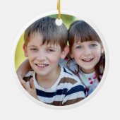 おばあちゃん素晴らし写真とウッドランドスノーフレークリース セラミックオーナメント (裏面)