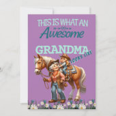 おばあちゃん素晴らし女性のカーボーイ母の日パーソナライズされた カード (正面)