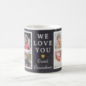 おばあちゃん素晴らし孫4フォトコラージュ コーヒーマグカップ (中央)