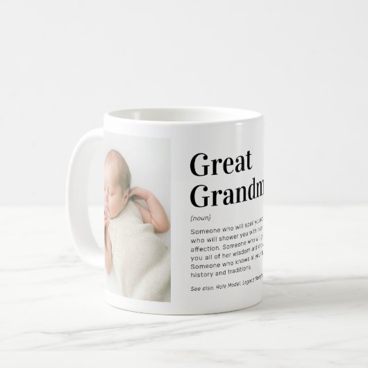おばあちゃん素晴らし定義2写真 コーヒーマグカップ (正面左)