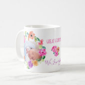 おばあちゃん素晴らし愛するフローラリース写真 コーヒーマグカップ (正面左)