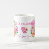 おばあちゃん素晴らし愛するフローラリース写真 コーヒーマグカップ (中央)