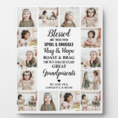 おばあちゃん素晴らし詩パーソナライズされた写真コラージュ フォトプラーク (正面)