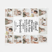 おばあちゃん素晴らし詩パーソナライズされた写真コラージュ フリースブランケット (正面(横))