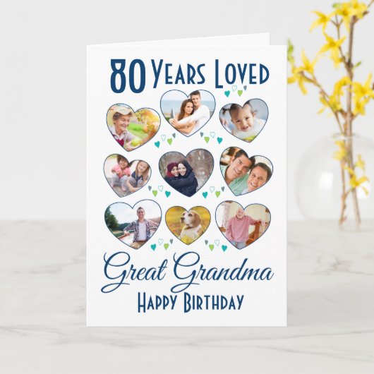 おばあちゃん素晴らし誕生日フォトコラージュ カード (黄色い花)