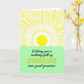 おばあちゃん素晴らし誕生日ブライトサンシャインカード カード (黄色い花)