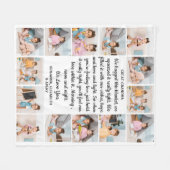 おばあちゃん素晴らし14パーソナライズされたフォトコラージュ フリースブランケット (正面(横))