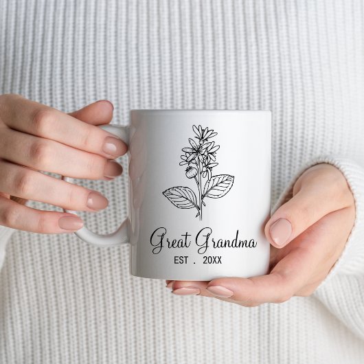 おばあちゃん素晴らし2024新おばあちゃん素晴らしワイルドフラワー コーヒーマグカップ