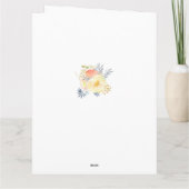 おばあちゃん素晴らし4フォトピーチイエローフローラ誕生日 カード (裏面)