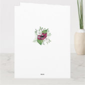 おばあちゃん素晴らし4フォトマゼンタアネモン誕生日 カード (裏面)