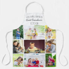 おばあちゃん素晴らし9フォトコラージキッチン引用文 エプロン