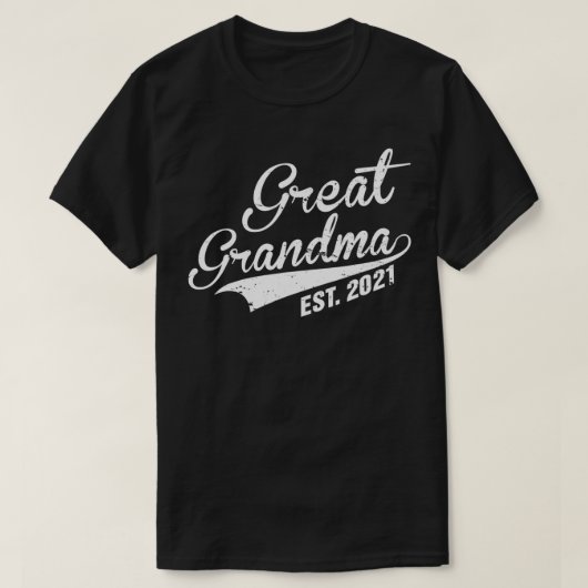 おばあちゃん素晴らしEst 2021初の祖父素晴らし母H Tシャツ (デザイン正面)