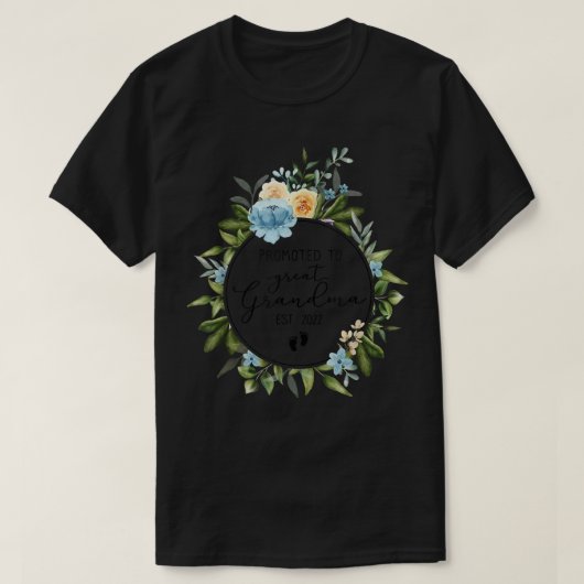 おばあちゃん素晴らしEst 2022女性初ティムに昇格 Tシャツ (デザイン正面)