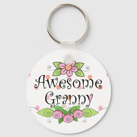 おばあちゃん素晴らしTシャツ キーホルダー (正面)