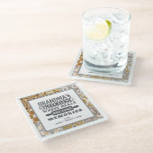 おばあちゃん素朴の食事が思い出に ガラスコースター (アングル)