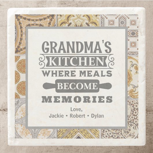 おばあちゃん素朴の食事が思い出に ストーンコースター