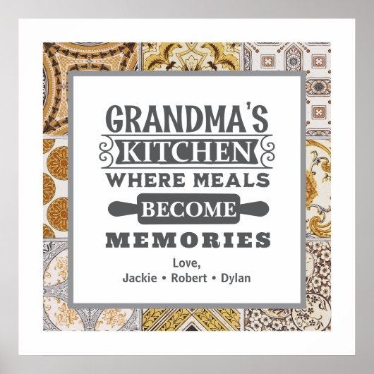 おばあちゃん素朴の食事が思い出のポスター ポスター (正面)