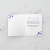 おばあちゃん紫かわいらし誕生日カード カード (内部)