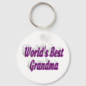 おばあちゃん紫文字マザーズの日 キーホルダー (正面)