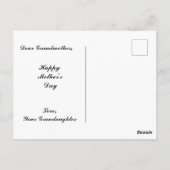 おばあちゃん繊細な青い花 ポストカード (裏面)