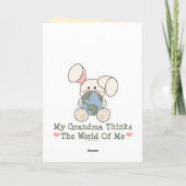 おばあちゃん考えが私の世界グリーティングカード カード (裏面)