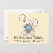 おばあちゃん考えの私の世界のはがき ポストカード (正面/裏面)