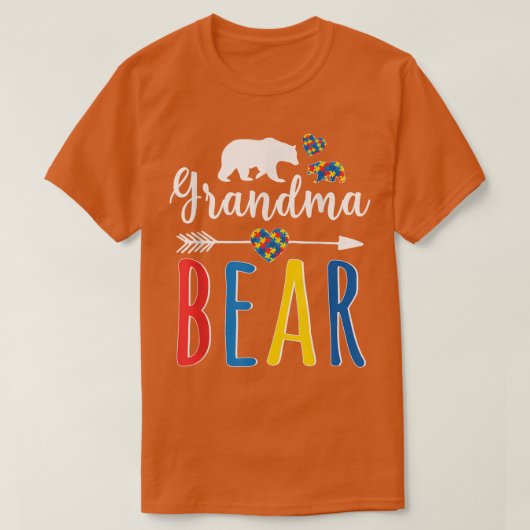おばあちゃん自閉症の意識シャツラブサポートW Tシャツ (デザイン正面)