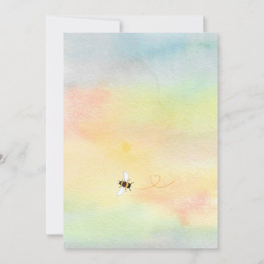 おばあちゃん蜂ベビーシャワー招待状 招待状 (裏面)