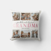 おばあちゃん親子フォトコラージュ クッション (正面)