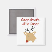 おばあちゃん親愛のTシャツとギフト マグネット (正面/裏面)