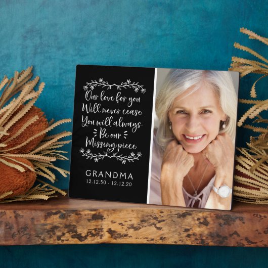 おばあちゃん記念写真記念 フォトプラーク (側面)